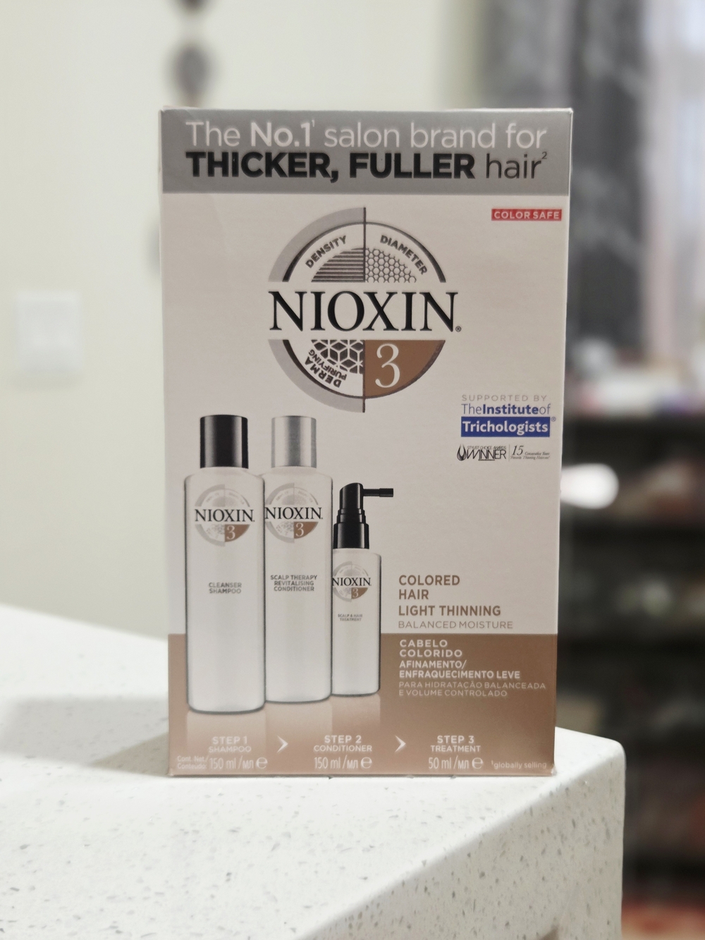 NIOXIN 3 Colored Hair System - Beige & White Packaging